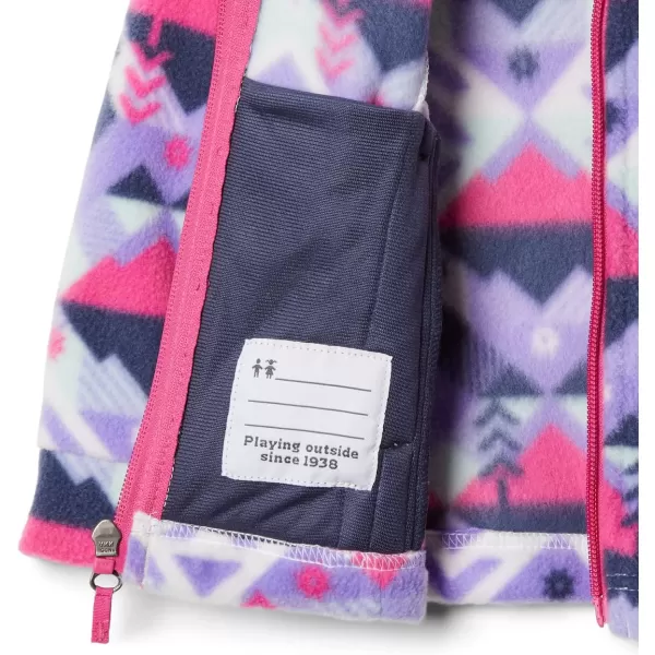 imageColumbia Girls Benton Springs Ii Printed Fleece JacketBig Girls White Checkpoint