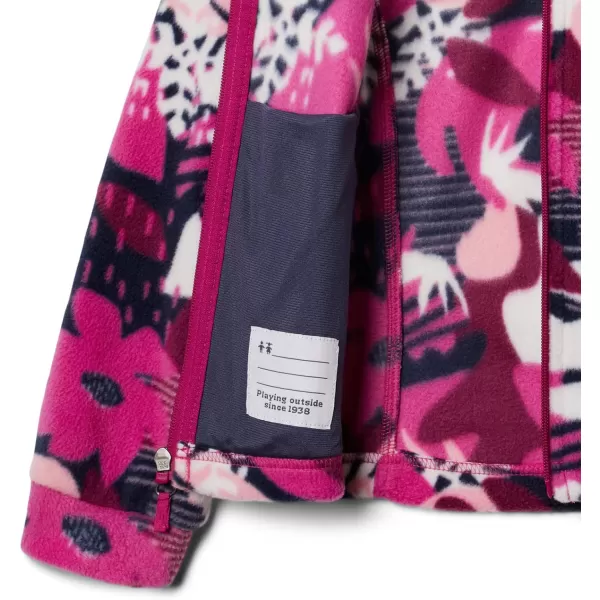 imageColumbia Girls Benton Springs Ii Printed Fleece JacketBig Girls Wild Fuchsia Scraptanical