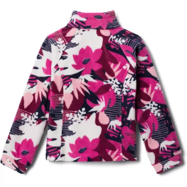 imageColumbia Girls Benton Springs Ii Printed Fleece JacketBig Girls Wild Fuchsia Scraptanical