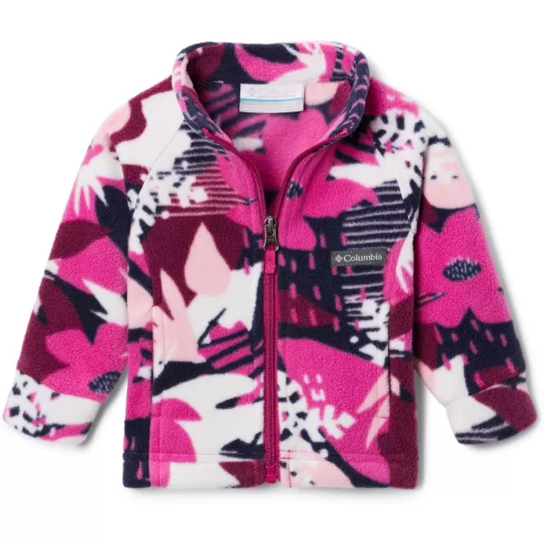 imageColumbia Girls Benton Springs Ii Printed Fleece JacketBig Girls Wild Fuchsia Scraptanical