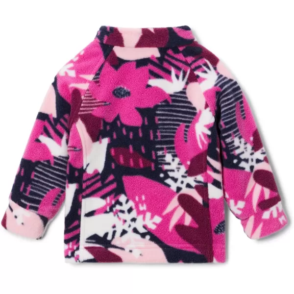 imageColumbia Girls Benton Springs Ii Printed Fleece JacketBig Girls Wild Fuchsia Scraptanical