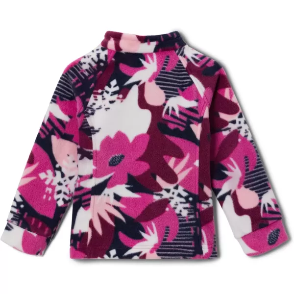 imageColumbia Girls Benton Springs Ii Printed Fleece JacketBig Girls Wild Fuchsia Scraptanical