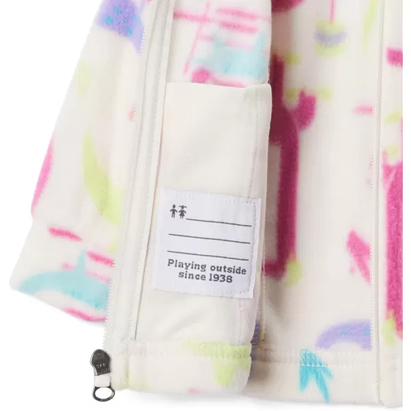 imageColumbia Girls Benton Springs Ii Printed Fleece JacketLittle Girls Chalk Skisaurus