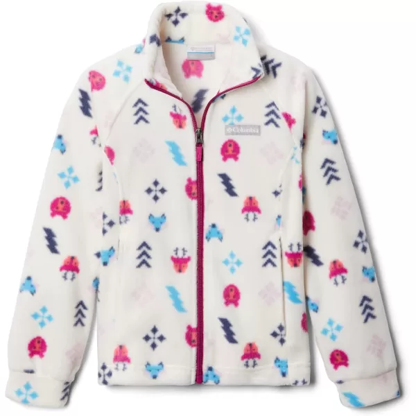 imageColumbia Girls Benton Springs Ii Printed Fleece JacketLittle Girls Chalk Woodlands