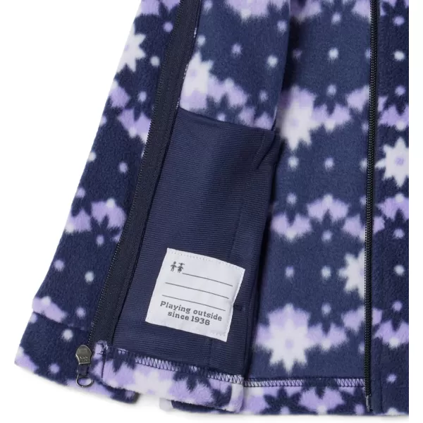 imageColumbia Girls Benton Springs Ii Printed Fleece JacketLittle Girls Dark Nocturnal Daisy Dot