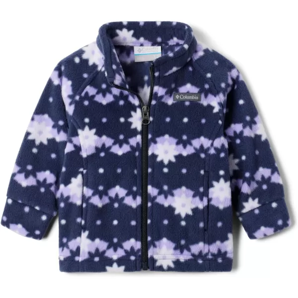 imageColumbia Girls Benton Springs Ii Printed Fleece JacketLittle Girls Dark Nocturnal Daisy Dot
