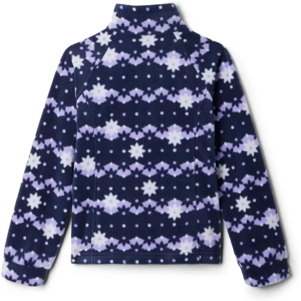 imageColumbia Girls Benton Springs Ii Printed Fleece JacketLittle Girls Dark Nocturnal Daisy Dot
