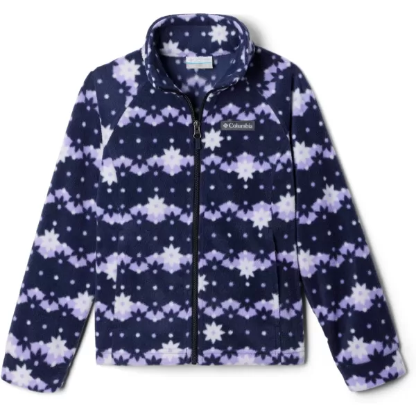 imageColumbia Girls Benton Springs Ii Printed Fleece JacketLittle Girls Dark Nocturnal Daisy Dot