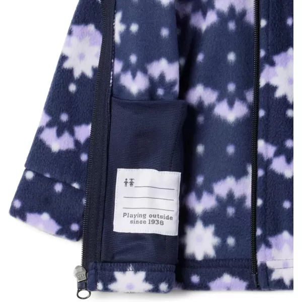 imageColumbia Girls Benton Springs Ii Printed Fleece JacketLittle Girls Dark Nocturnal Daisy Dot