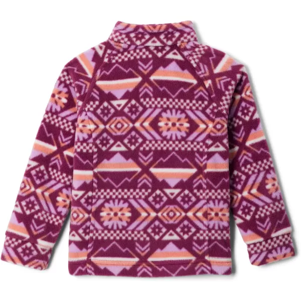 imageColumbia Girls Benton Springs Ii Printed Fleece JacketLittle Girls Marionberry Checkered Peaks
