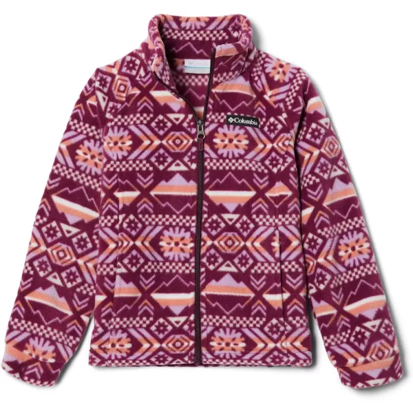 imageColumbia Girls Benton Springs Ii Printed Fleece JacketLittle Girls Marionberry Checkered Peaks