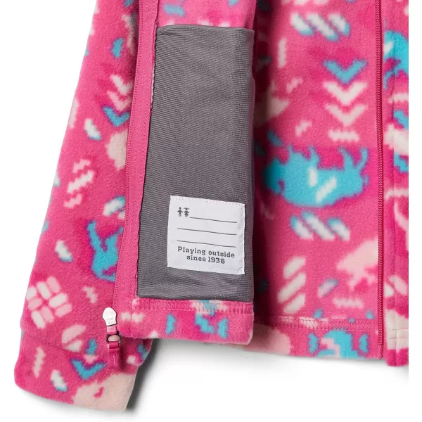 imageColumbia Girls Benton Springs Ii Printed Fleece JacketLittle Girls Pink Ice Buffaloroam