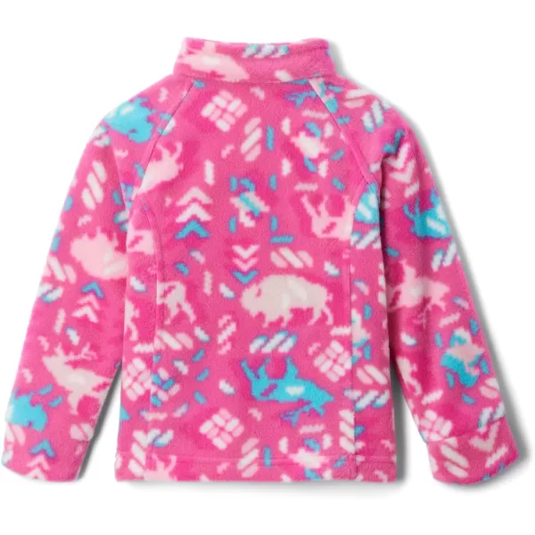 imageColumbia Girls Benton Springs Ii Printed Fleece JacketLittle Girls Pink Ice Buffaloroam
