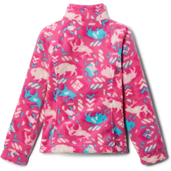imageColumbia Girls Benton Springs Ii Printed Fleece JacketLittle Girls Pink Ice Buffaloroam