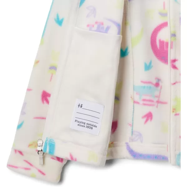 imageColumbia Girls Benton Springs Ii Printed Fleece JacketToddler Girls Chalk Skisaurus
