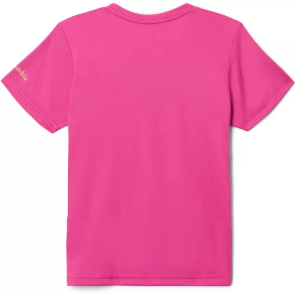 imageColumbia Girls Mirror Creek Short Sleeve Graphic ShirtPink IceCamp Tunes Graphic