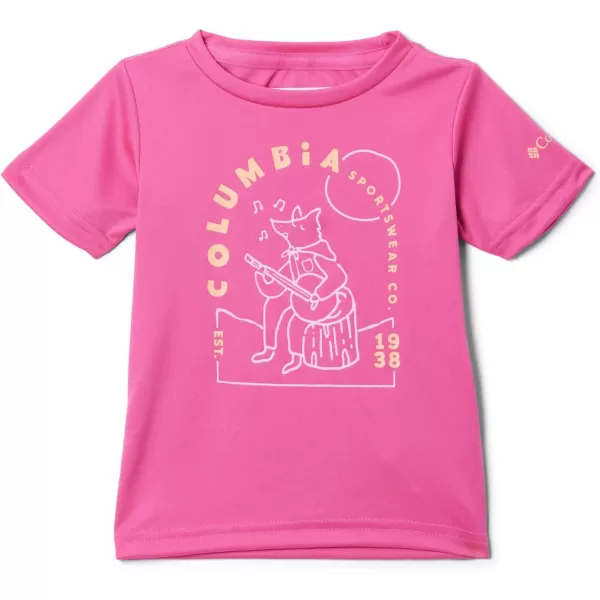 imageColumbia Girls Mirror Creek Short Sleeve Graphic ShirtPink IceCamp Tunes Graphic