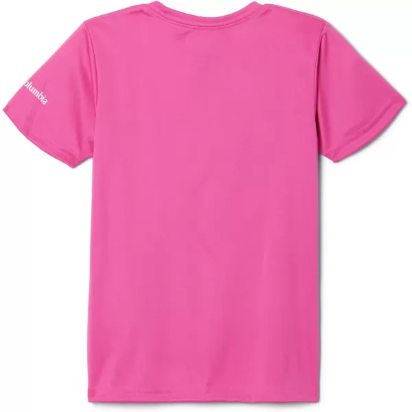 imageColumbia Girls Mirror Creek Short Sleeve Graphic ShirtPink IcePatriotic Pines Graphic