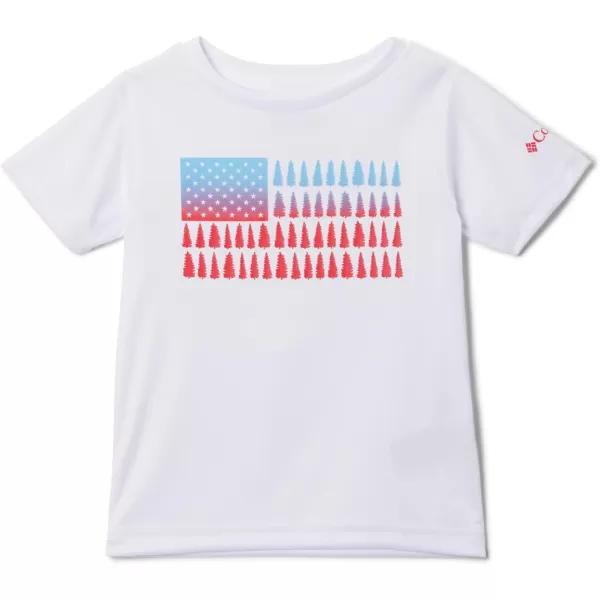 imageColumbia Girls Mirror Creek Short Sleeve Graphic ShirtWhitePatriotic Pines Graphic