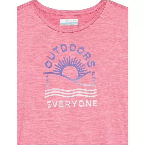 imageColumbia Girls Mission Peak Short Sleeve Graphic ShirtWild Geranium HeatherOutdoors Everyone
