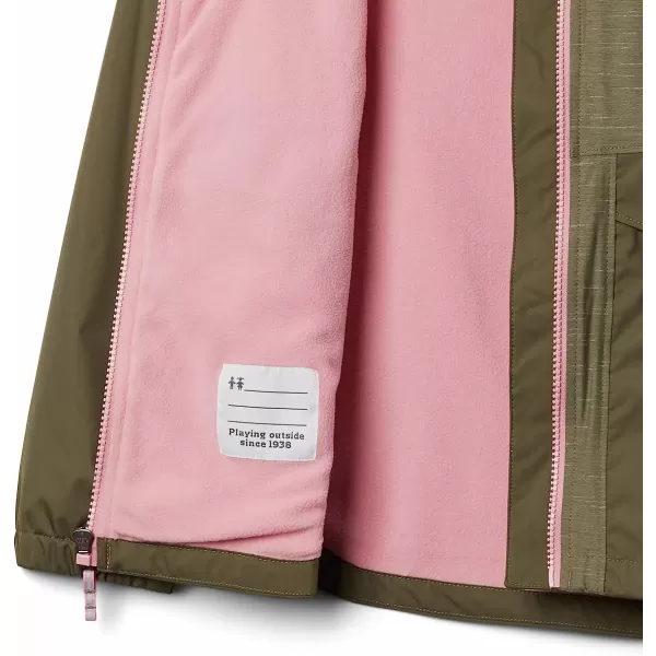 imageColumbia Girls Rainy Trails Fleece Lined JacketStone GreenStone Green Slub