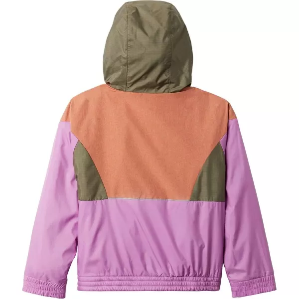imageColumbia Girls Side Hill Lined WindbreakerBlossom Pink  Teak Brown  Stone Green