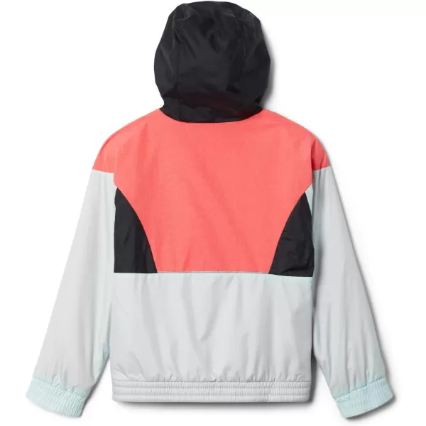 imageColumbia Girls Side Hill Lined WindbreakerIcy MornRed HibiscusBlack