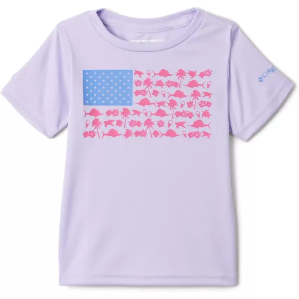 imageColumbia Girls Tidal Tee PFG Fish and Friends Flag Short SleeveSoft VioletFish Friends Flag Graphic