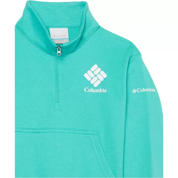 imageColumbia Girls Trek French Terry Half ZipBright Aqua