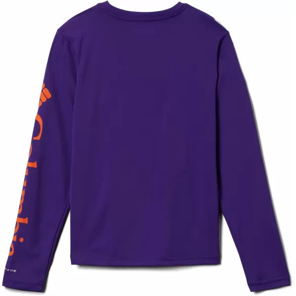 imageColumbia Kids CLG Youth Terminal Tackle LS ShirtCle  Vivid PurpleSpark Orange