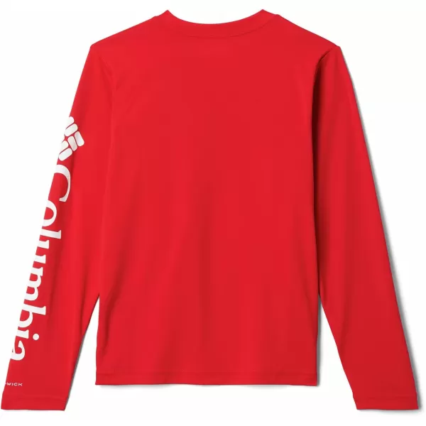 imageColumbia Kids CLG Youth Terminal Tackle LS ShirtUga  Bright RedWhite