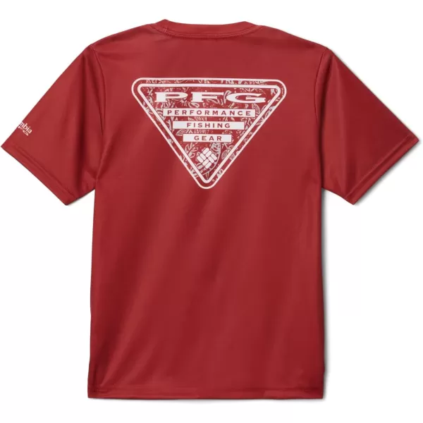 imageColumbia Kids Collegiate Terminal Tackle Short Sleeve ShirtAla  Red Velvet