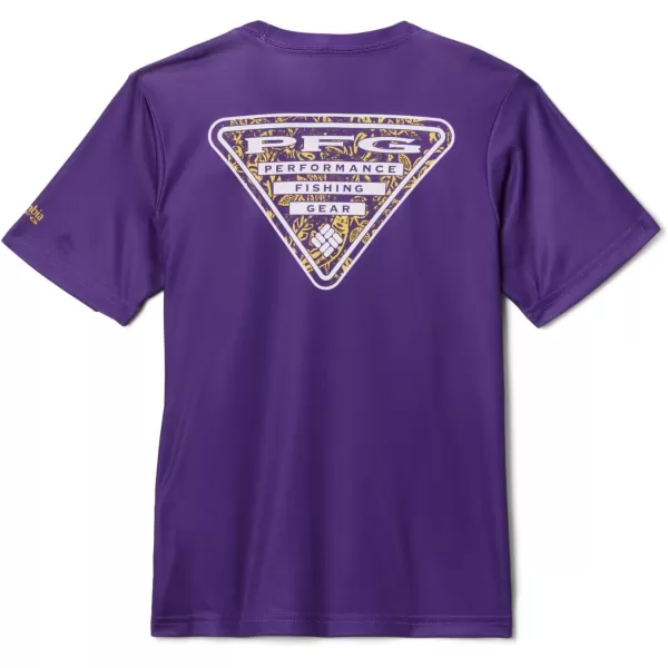 imageColumbia Kids Collegiate Terminal Tackle Short Sleeve ShirtLsu  Vivid Purple
