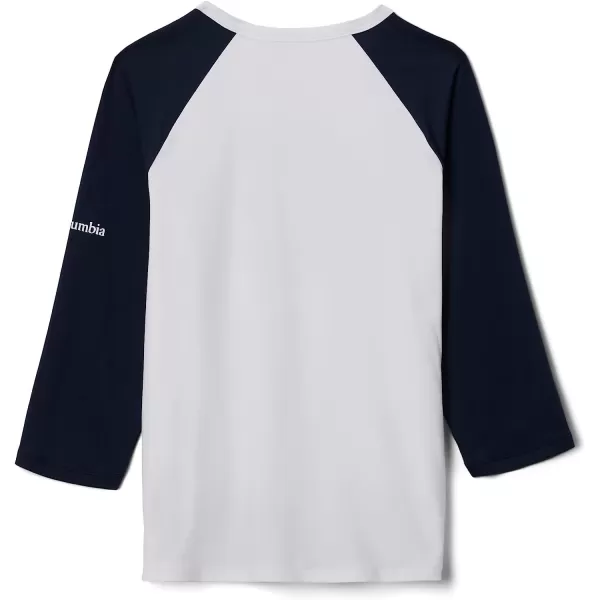 imageColumbia Kids Outdoor Elements 34 Sleeve ShirtWhiteCollegiate Navy Pdx Graphic