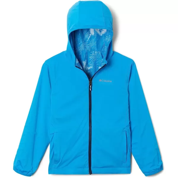 imageColumbia Kids Pixel Grabber Reversible JacketCompass Blue Topo Palms