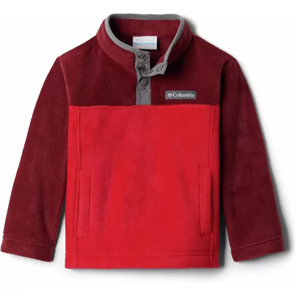 imageColumbia Kids Steens MTNnbsp14 Snap Fleece PullOverMountain RedRed Jasper