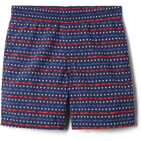 imageColumbia Kids amp Baby Super Backcast ShortCollegiate Navy Merica Fish Stripe