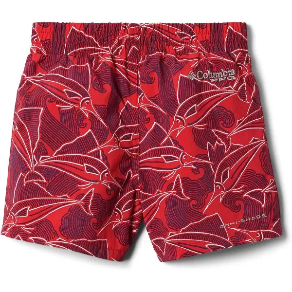 imageColumbia Kids amp Baby Super Backcast ShortRed Spark Fish Waves