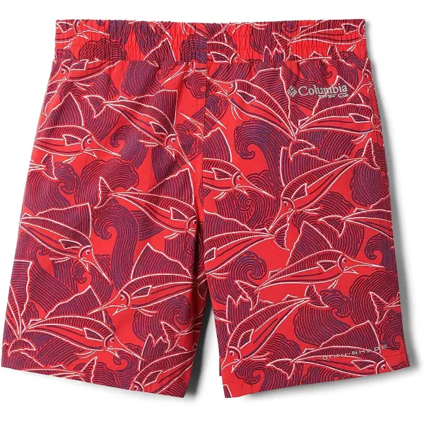 imageColumbia Kids amp Baby Super Backcast ShortRed Spark Fish Waves