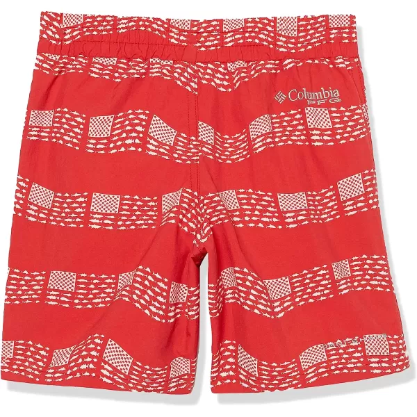 imageColumbia Kids amp Baby Super Backcast ShortRed Spark Flag Stripe