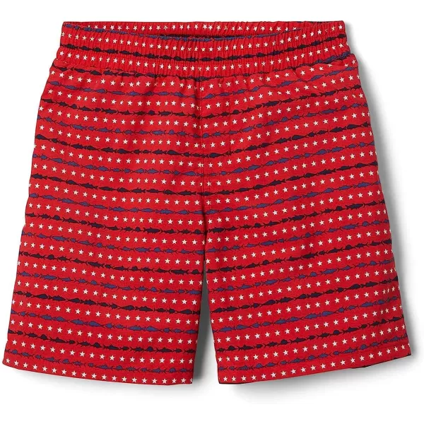 imageColumbia Kids amp Baby Super Backcast ShortRed Spark Merica Fish Stripe