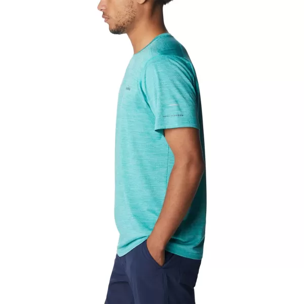 imageColumbia Mens Alpine Chill Zero Short Sleeve CrewBright Aqua Heather