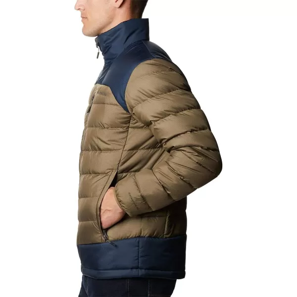 imageColumbia Mens Autumn Park Down JacketStone GreenCollegiate Navy