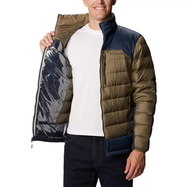 imageColumbia Mens Autumn Park Down JacketStone GreenCollegiate Navy