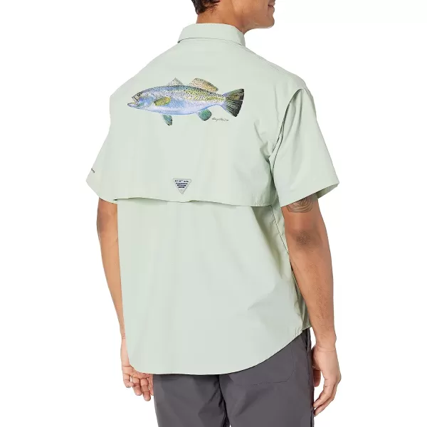 imageColumbia Mens Bahama Icon Short Sleeve ShirtCool Green Carey Chen Trout