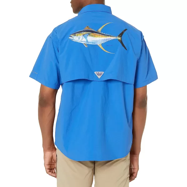 imageColumbia Mens Bahama Icon Short Sleeve ShirtVivid Blue Carey Chen Tuna