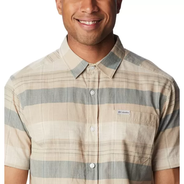 imageColumbia Mens Big amp Tall Rapid Rivers Novelty Short SleeveAncient Fossil Scattered Stripe