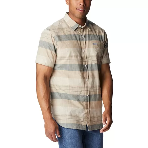 imageColumbia Mens Big amp Tall Rapid Rivers Novelty Short SleeveAncient Fossil Scattered Stripe