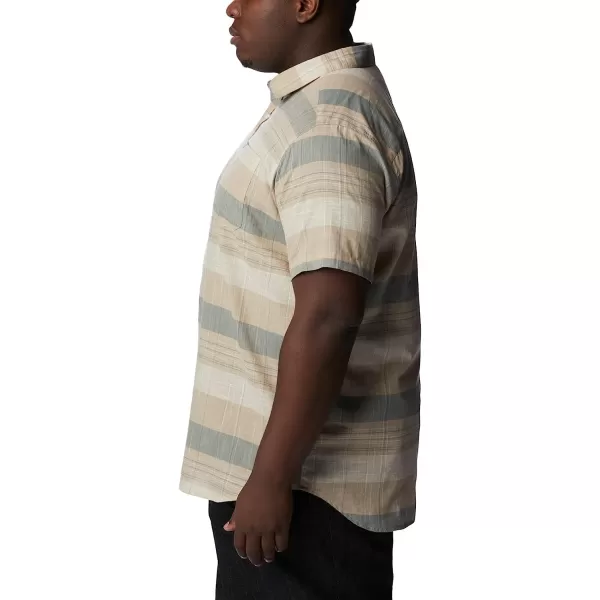 imageColumbia Mens Big amp Tall Rapid Rivers Novelty Short SleeveAncient Fossil Scattered Stripe