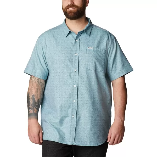 imageColumbia Mens Big amp Tall Rapid Rivers Novelty Short SleeveCollegiate NavyElectric Turquoise